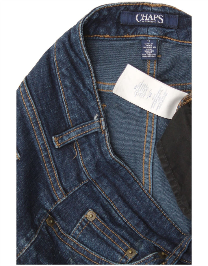 Chaps Womens Straight Jeans US 14 XL W38 L31 Blue Cotton