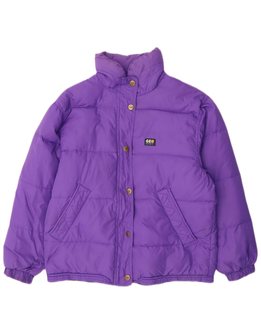 Geo Spirit Damen Wattierte Jacke IT 42 Medium Lila Polyamid