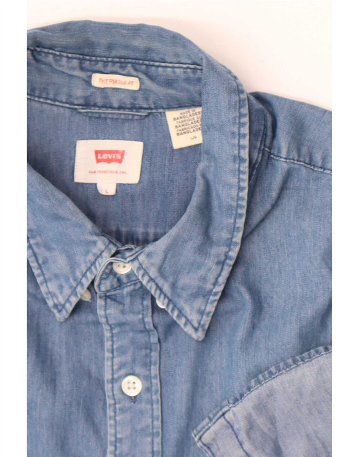Levi's Herren-Jeanshemd, große blaue Baumwolle