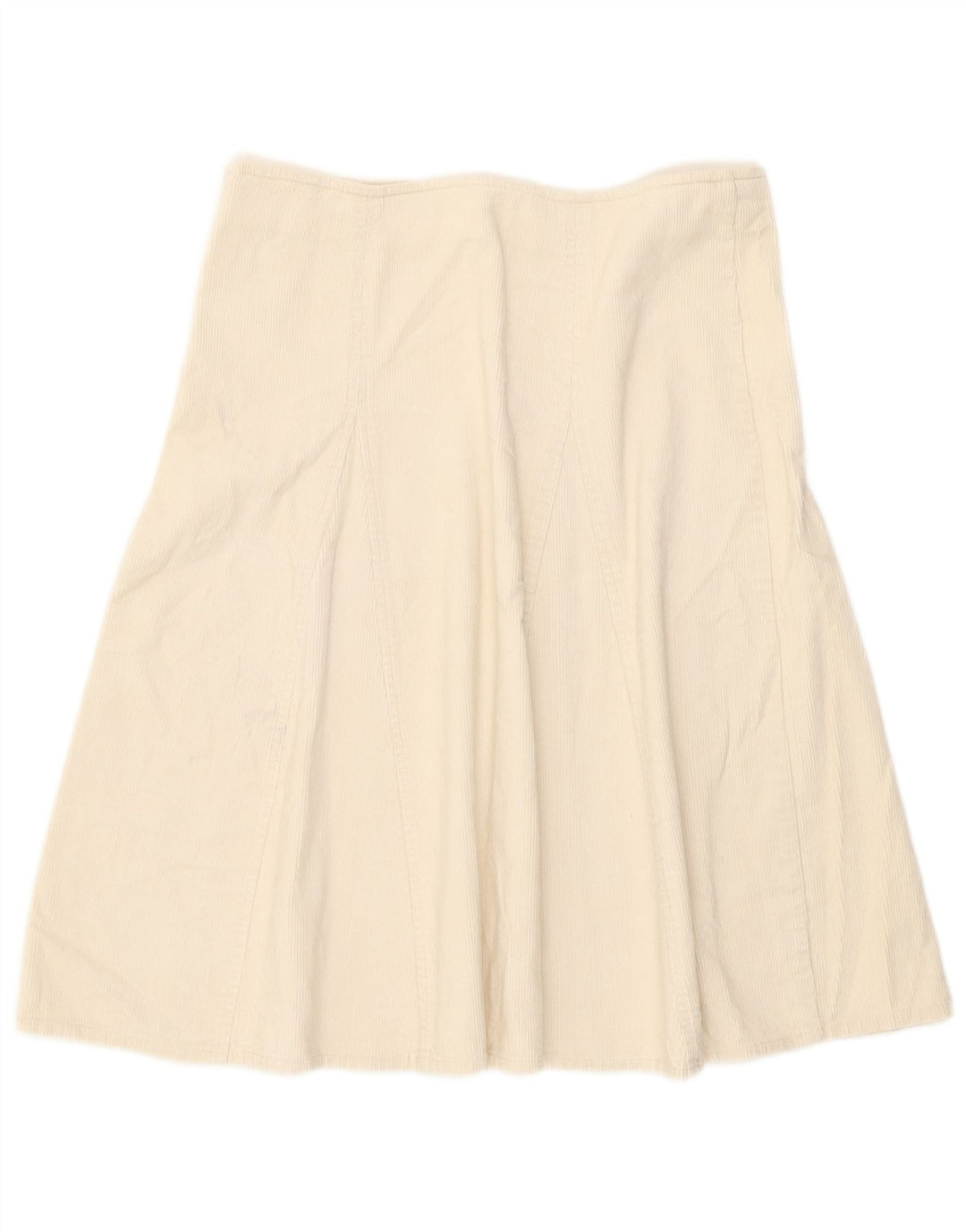 Zara Damen Cordrock Medium W28 Weiße Baumwolle