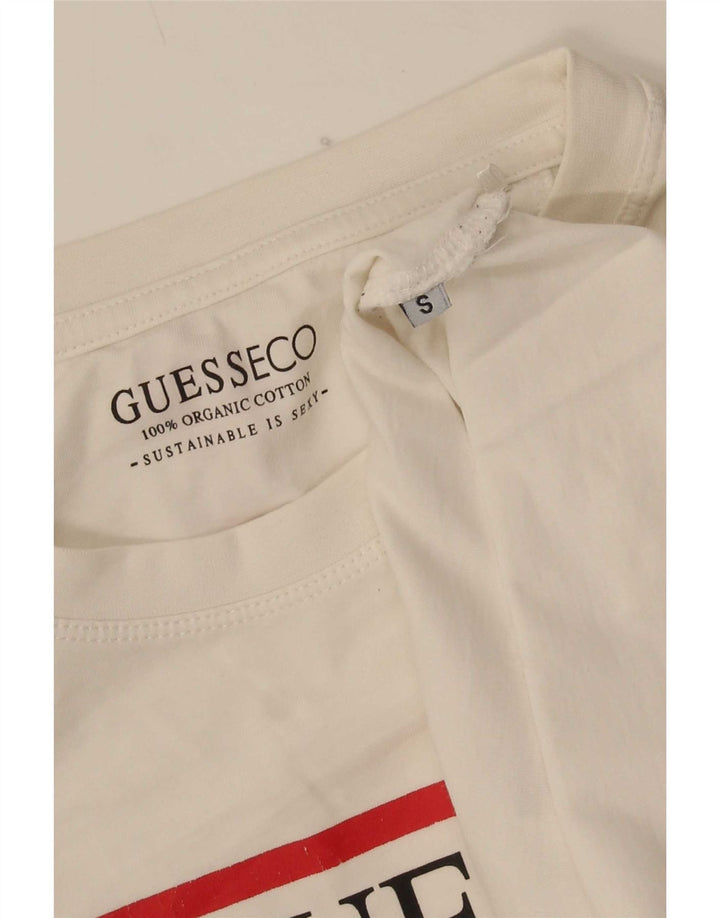 Guess Herren-T-Shirt mit Grafik, Größe S, Weiß