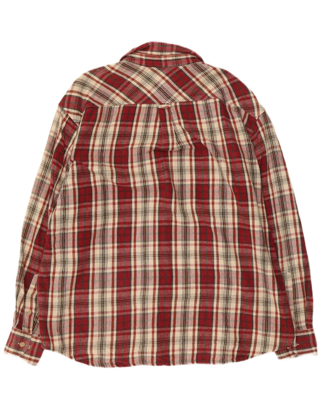 Think Pink Kariertes Flanellhemd für Herren, XL, Burgunderrot kariert