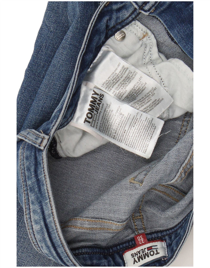 TOMMY HILFIGER Damen Straight Jeans W27 L27 Blaue Baumwolle