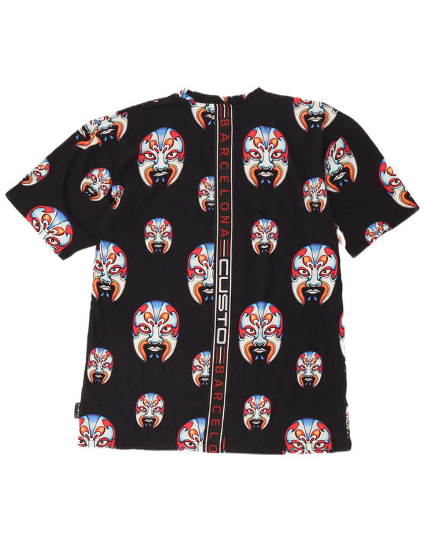 Custo Barcelona Herren-T-Shirt mit Grafik, Mittelschwarz, Baumwolle