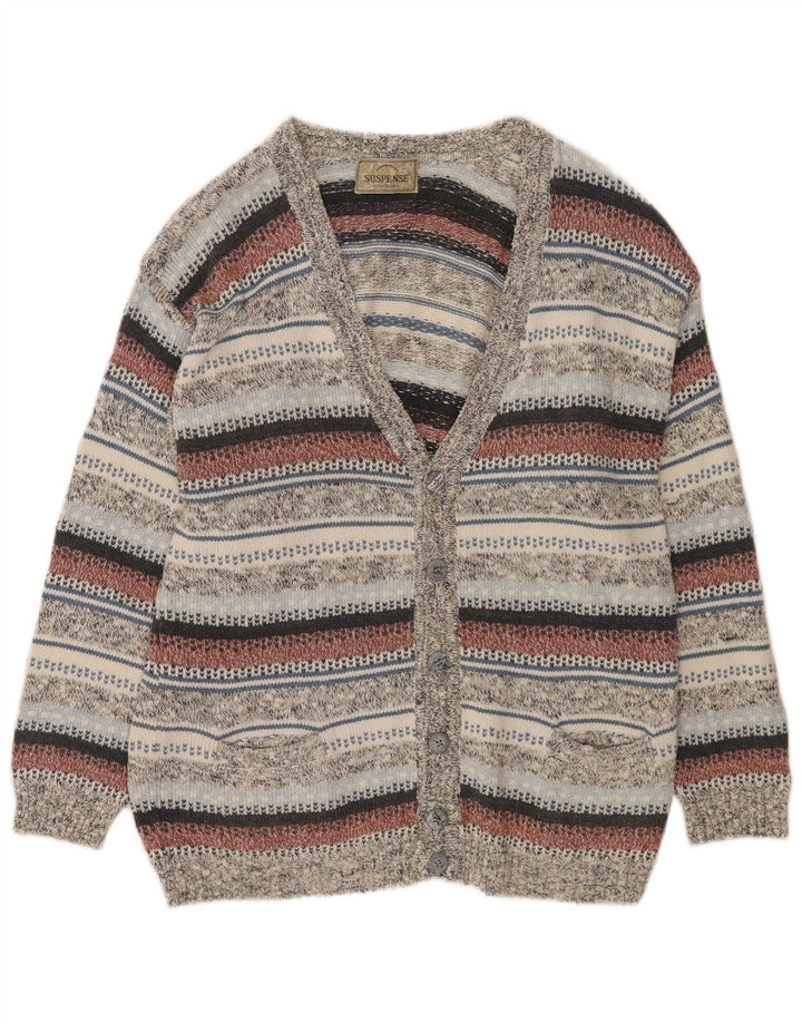 Suspence Herren-Strickjacke IT 50 Medium Mehrfarbig gestreift