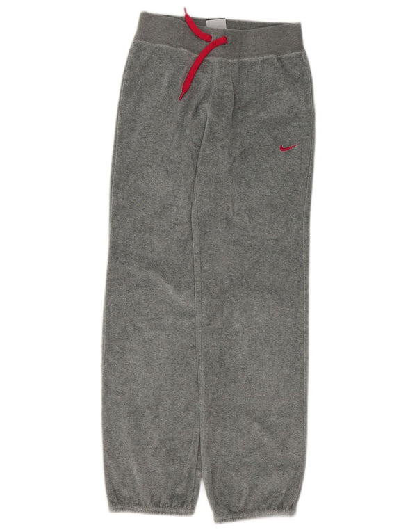 Nike Mädchen-Trainingshose aus Velours, Jogginghose, 10–11 Jahre, mittelgraue Baumwolle