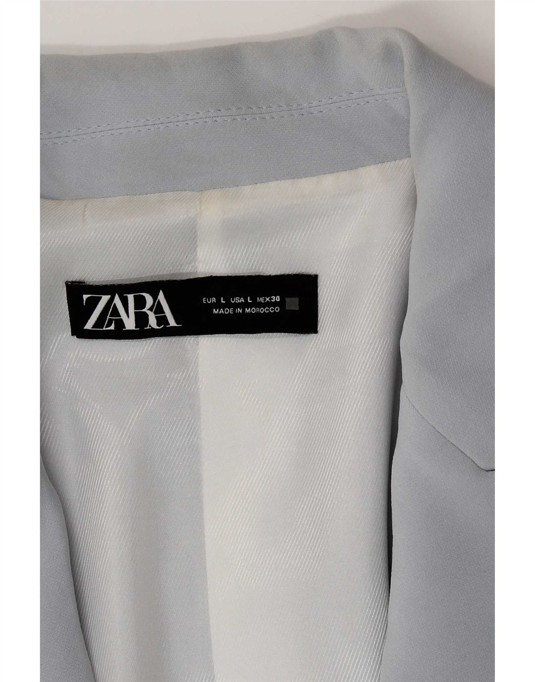 Zara Damen-Blazer mit 3/4-Ärmeln, offen, Gr. 40, Blau