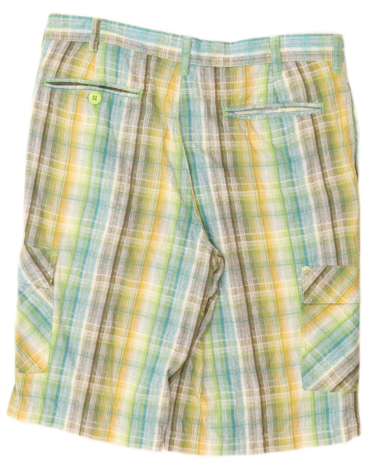 Bear Herren-Cargoshorts W32, mittelgroß, mehrfarbig, kariert, Baumwolle