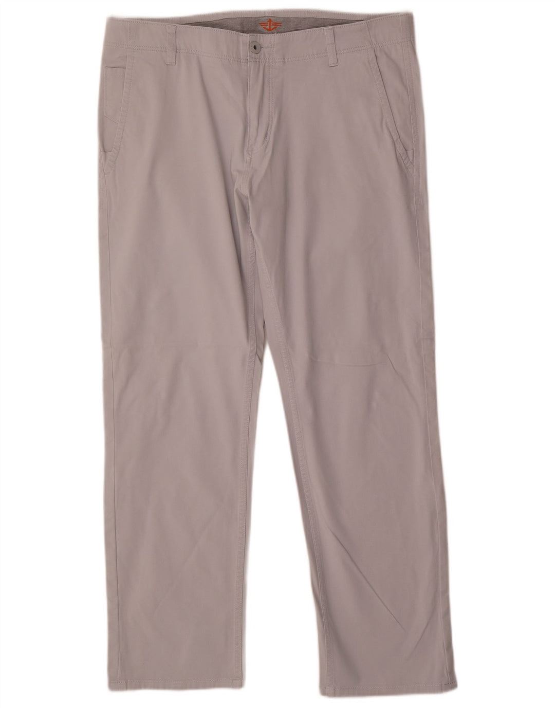 Dockers Gerade Chinohose für Herren, W36, L31, Grau, Baumwolle