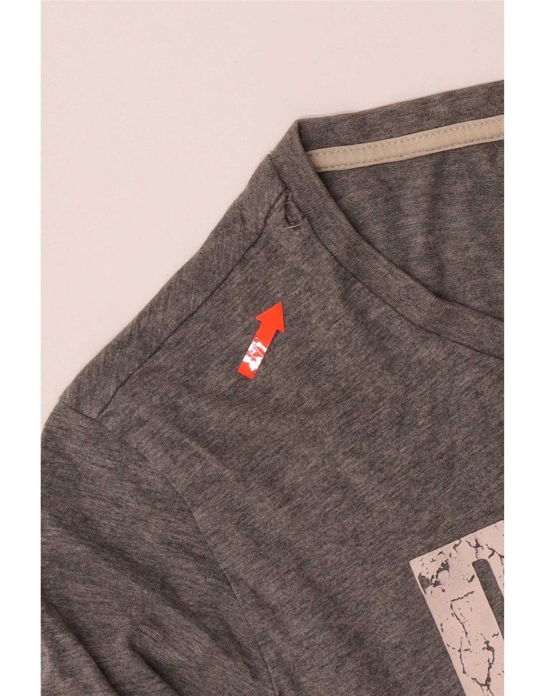 Puma Herren Grafik T-Shirt Top Small Grau Baumwolle