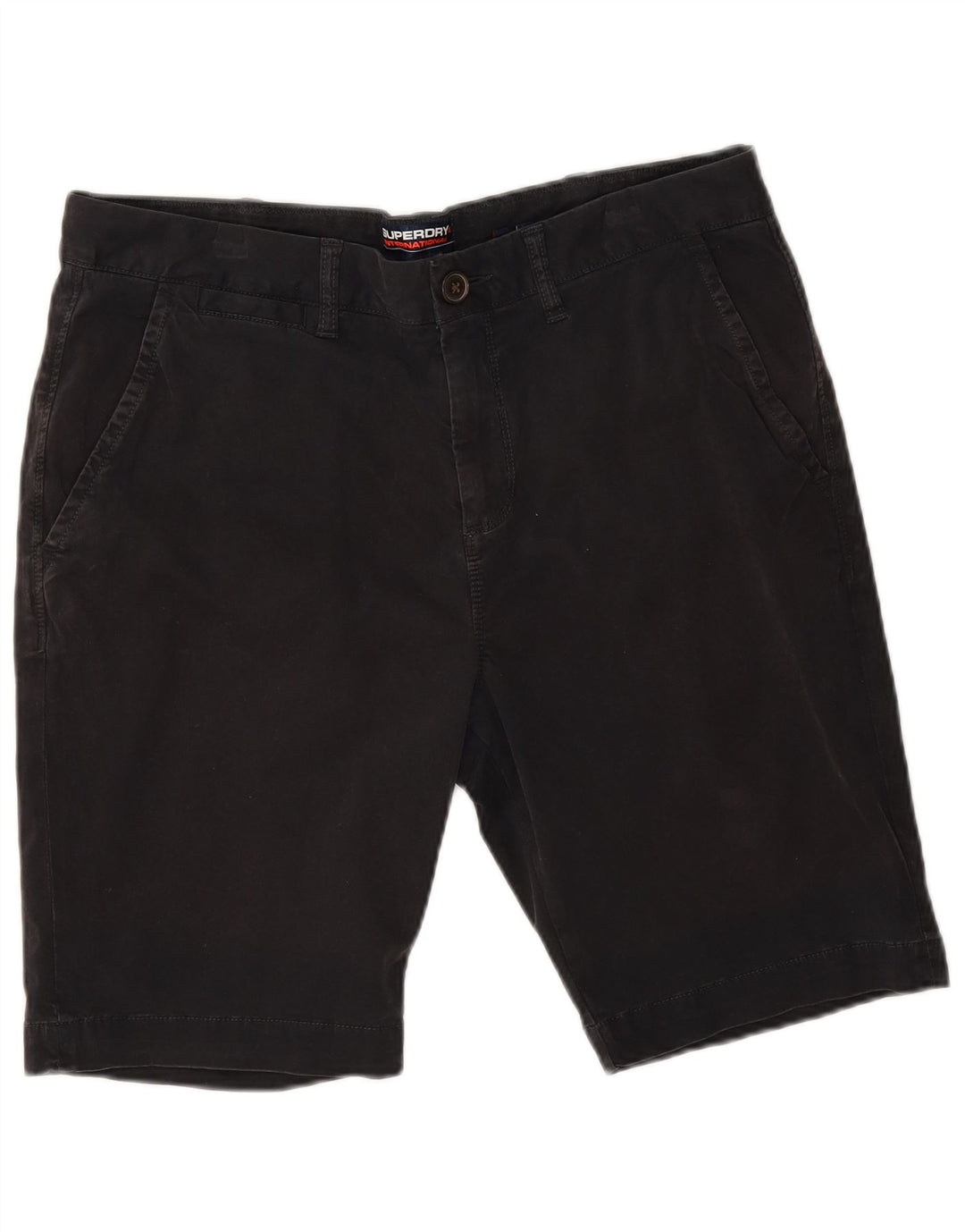 Superdry Herren Chinoshorts W34 Large Schwarz Baumwolle