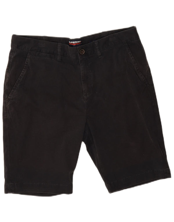 Superdry Herren Chinoshorts W34 Large Schwarz Baumwolle