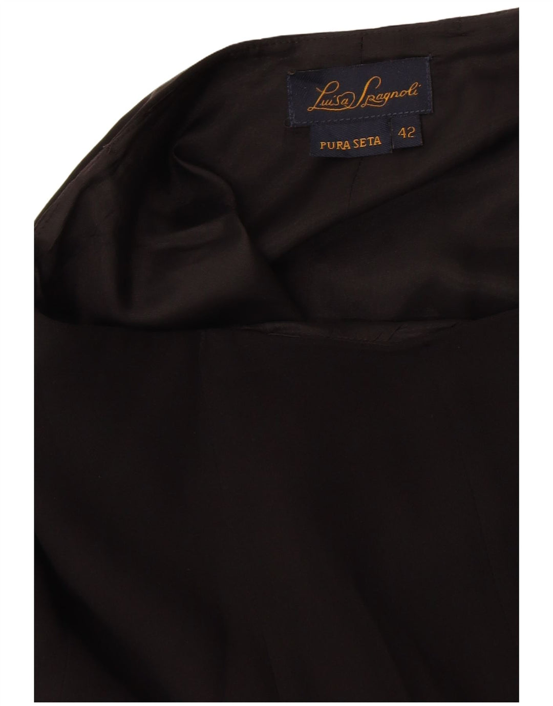 Luisa Spagnoli Damen Trompetenrock IT 42 Medium W28 Schwarze Seide