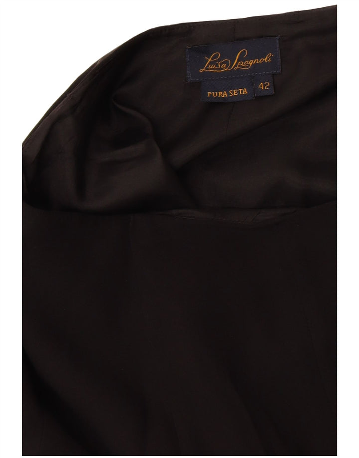 Luisa Spagnoli Damen Trompetenrock IT 42 Medium W28 Schwarze Seide