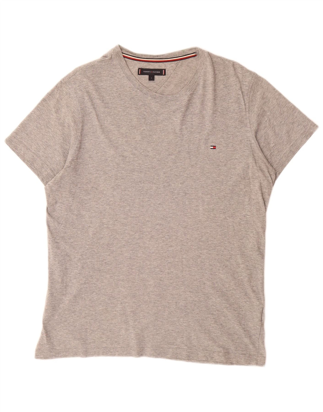TOMMY HILFIGER Herren T-Shirt Top Large Grau Baumwolle