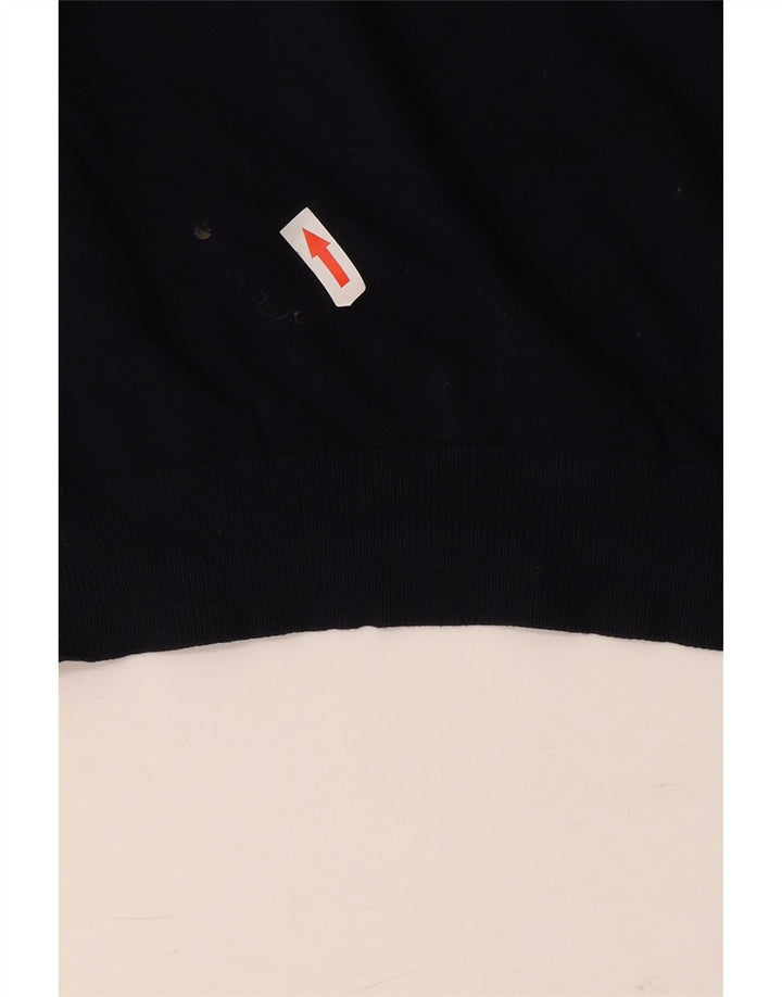 Zara Herren-Pullover mit Rundhalsausschnitt, Größe L, Marineblau