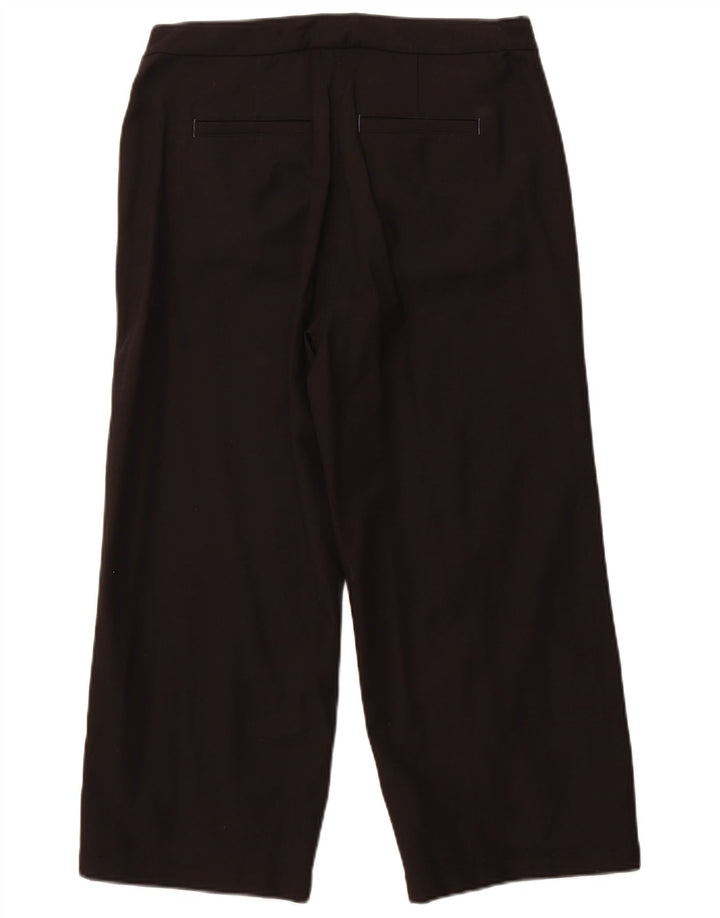 White Stuff Kurz geschnittene Damenhose UK 12 Medium W32 L24 Schwarze Baumwolle