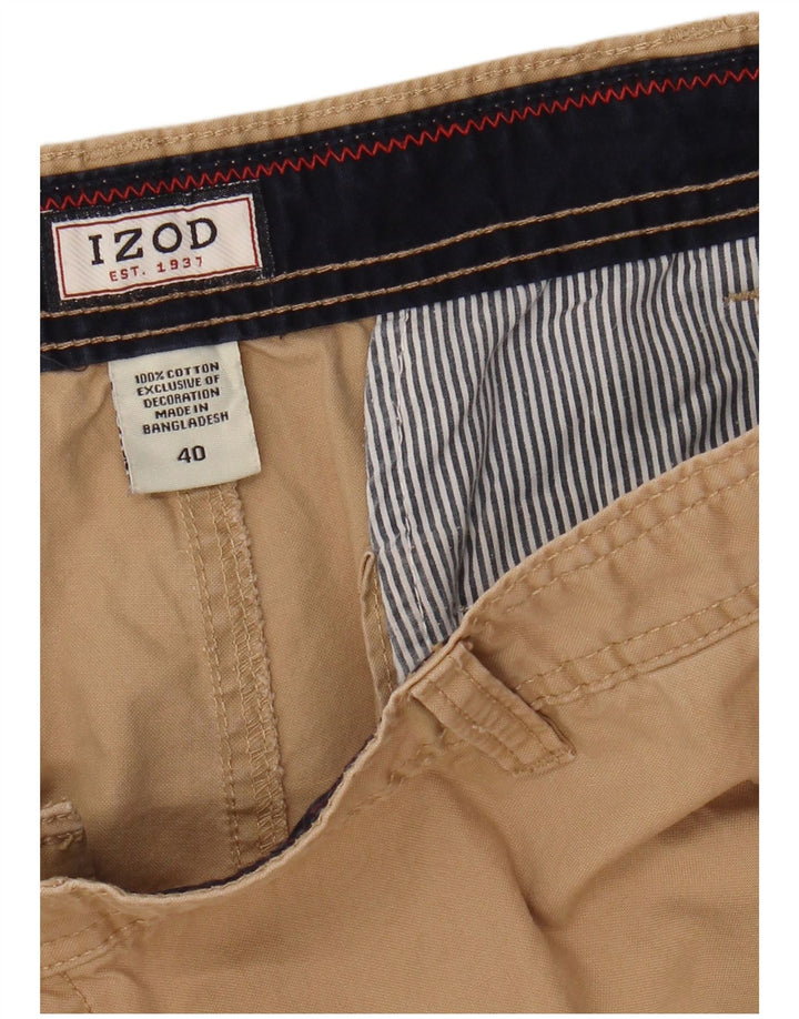 Izod Herren Cargoshorts W40 XL Beige Baumwolle