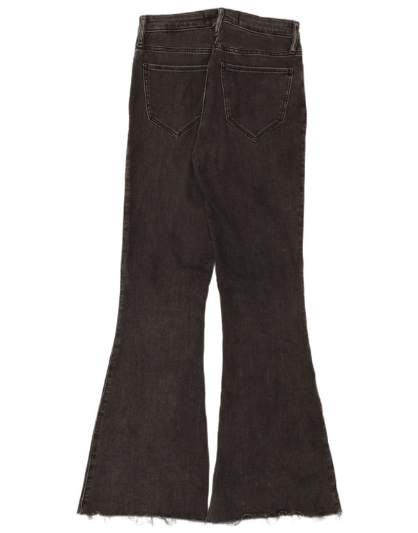Hollister Damen High Rise Flared Jeans W27 L31 Schwarze Baumwolle