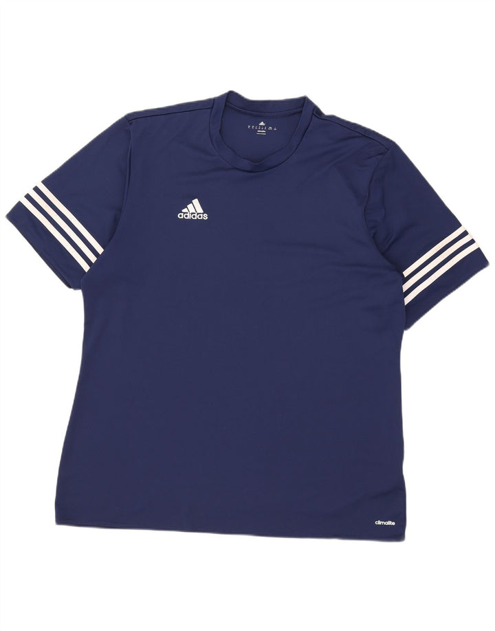 Adidas Herren Climalite T-Shirt Top XL Marineblau Polyester