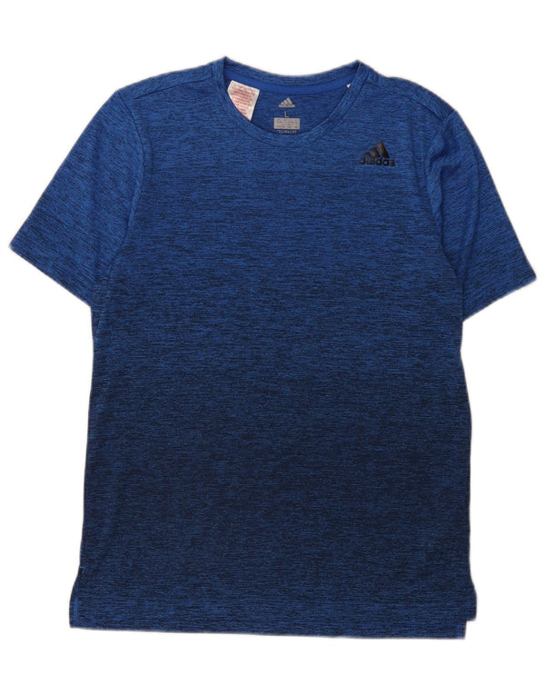 Adidas Climalite T-Shirt für Jungen, 13–14 Jahre, groß, blau geflecktes Polyester