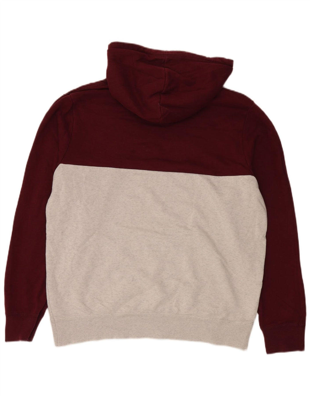 Converse Herren-Kapuzenpullover, groß, graue Farbblock-Baumwolle