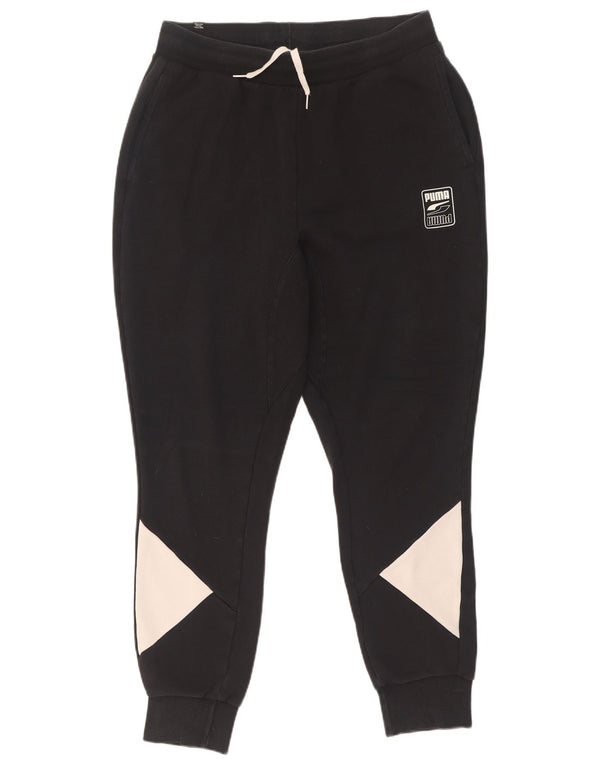 Puma Damen Trainingshose Jogger UK 14 Large Schwarz Colourblock