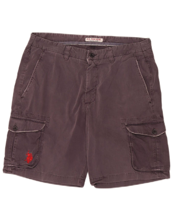 U.S. Polo Assn. Herren-Cargoshorts W36 Large aus schwarzer Baumwolle
