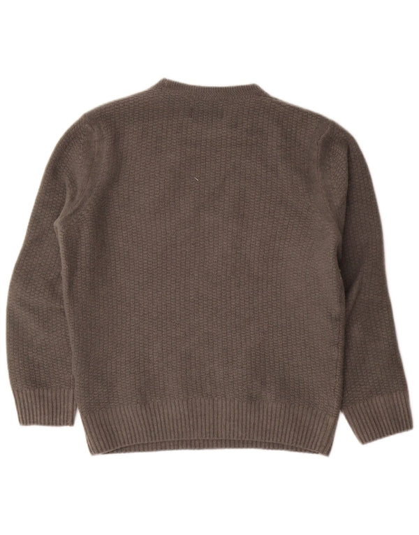 Barbour Jungen-Pullover mit Rundhalsausschnitt, 11–12 Jahre, mittelgraue Wolle