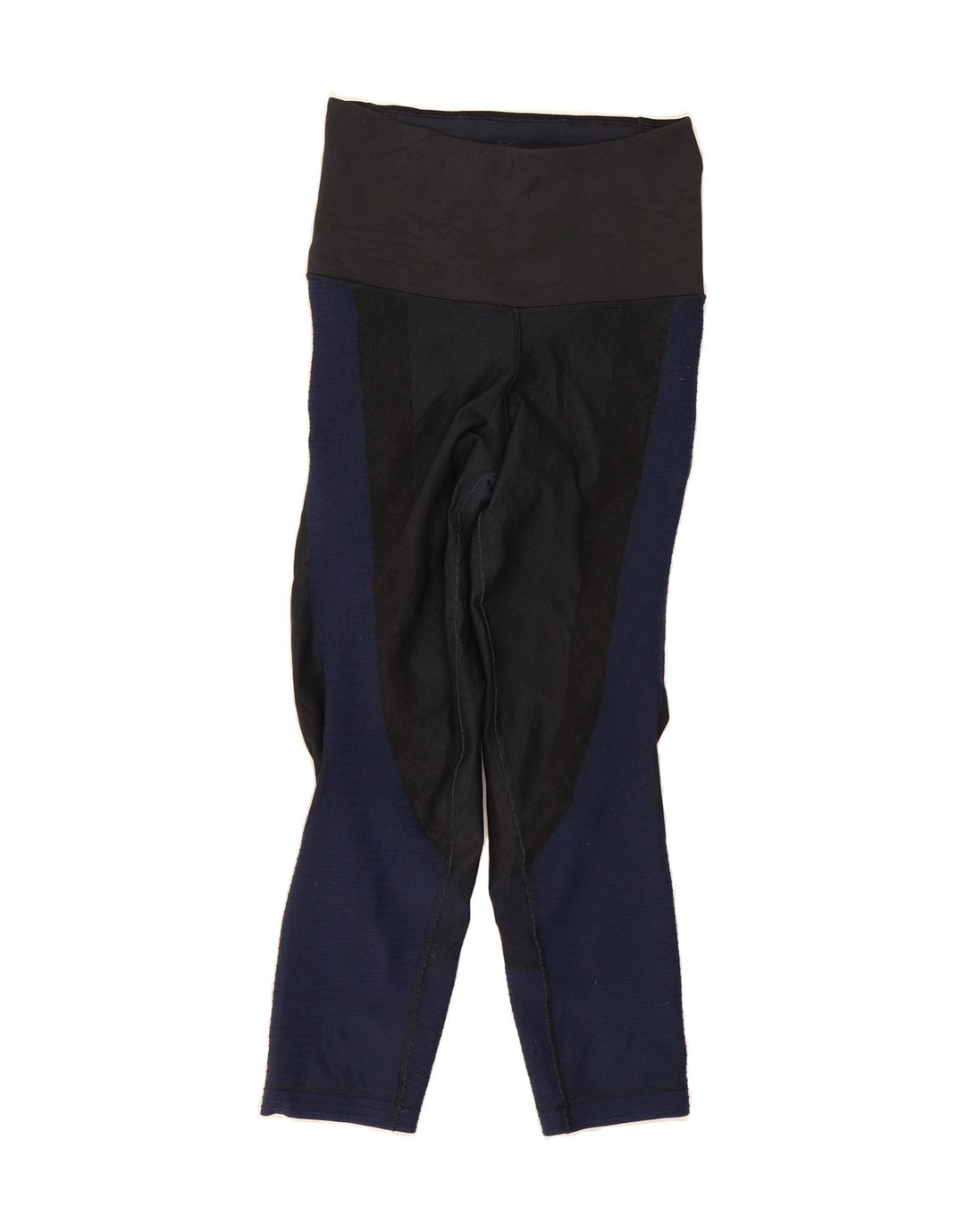 NIKE Womens Dri Fit Capri Leggings UK 12 Medium  Blue Colourblock Vintage Nike and Second-Hand Nike from Messina Hembry 