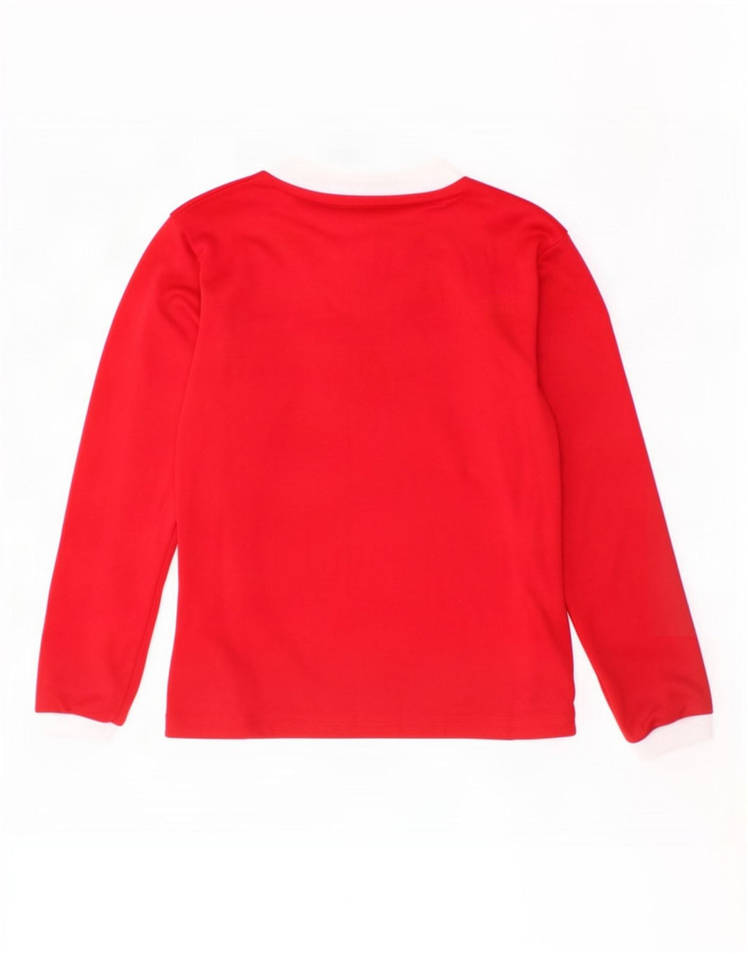 Adidas Jungen Climalite Top Langarm 7–8 Jahre klein Rot Farbblock