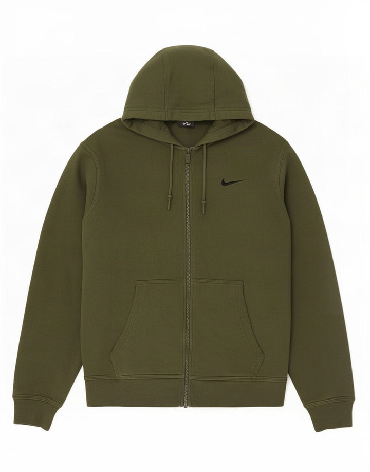 Nike Herren-Kapuzenpullover mit Reißverschluss, mittlere Khaki-Baumwolle