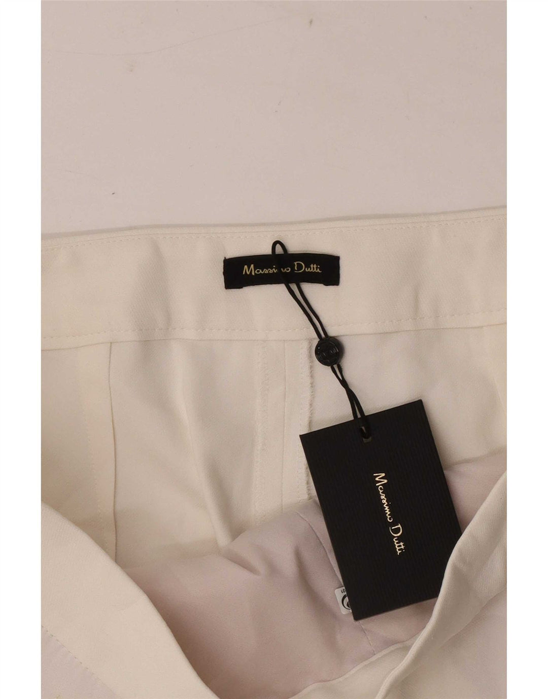 Massimo Dutti Damen Caprihose EU 42 Large W32 L23 Weiße Viskose