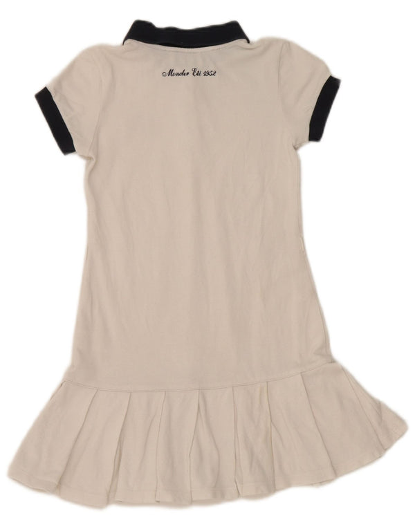 Moncler Polokleid für Mädchen, 5–6 Jahre, weiße Colourblock-Baumwolle