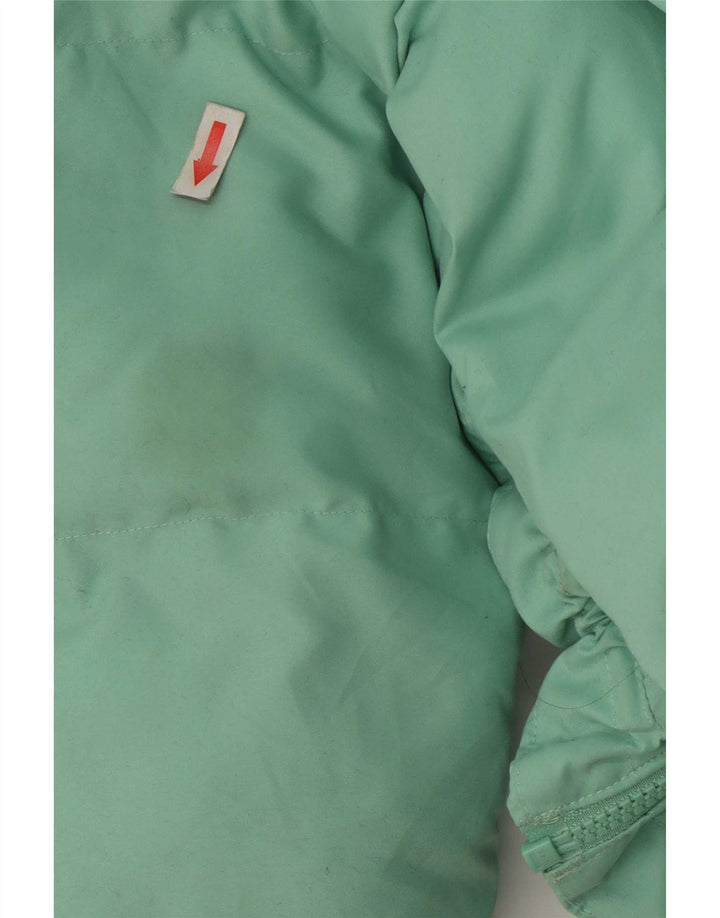 Gymshark Damen Übergroße wattierte Jacke UK 14 Medium Türkis Polyester