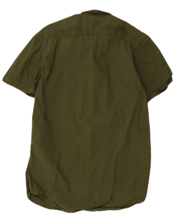 Sun68 Mens Short Sleeve Shirt Medium Khaki Cotton