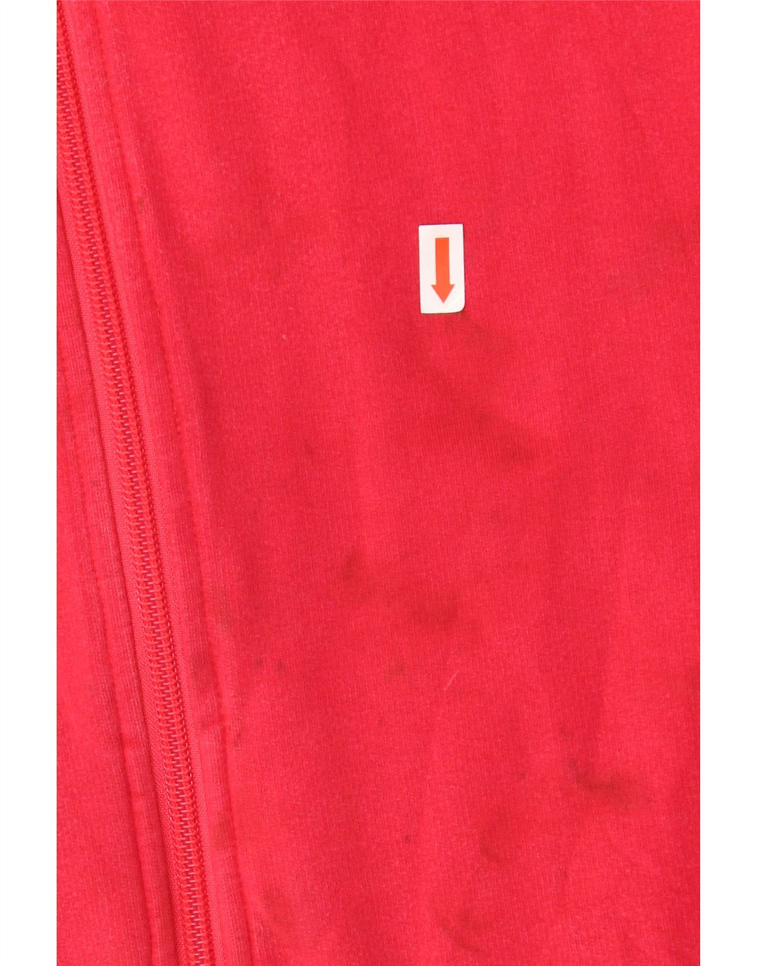 ADIDAS Damen Trainingsanzug Top Jacke UK 12 Mittelrote Baumwolle