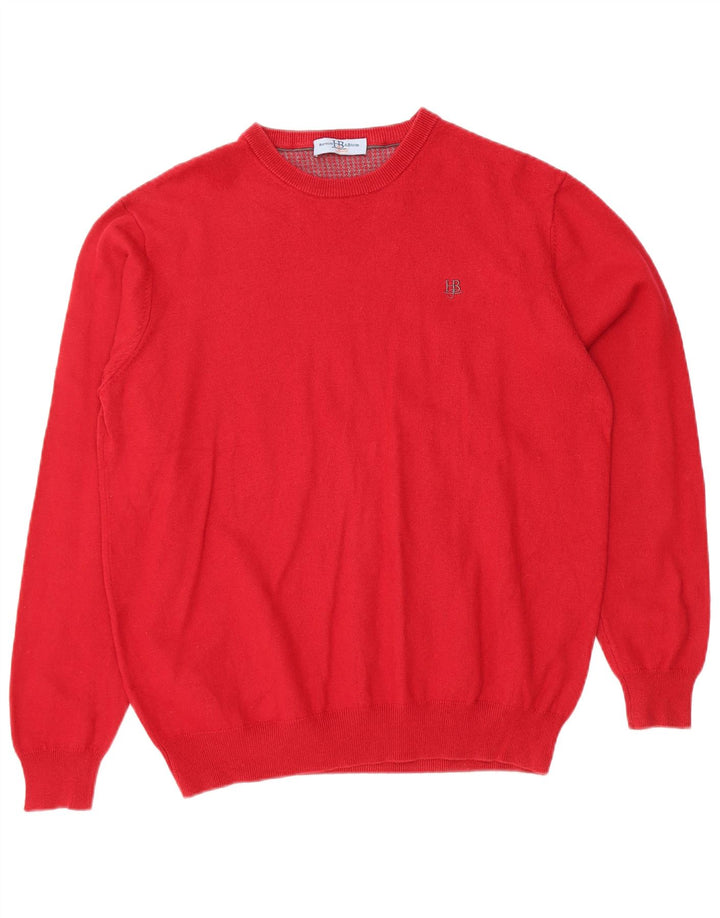 HARMONT & BLAINE Damen-Pullover mit U-Boot-Ausschnitt, UK 18, XL, rote Baumwolle