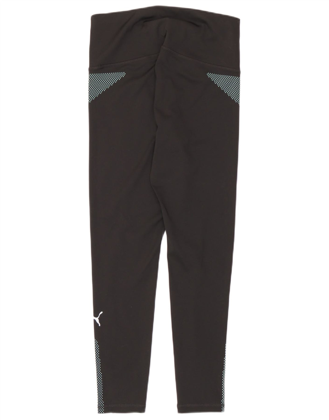 Puma Damen Leggings UK 12 Medium Schwarz Geometrisch