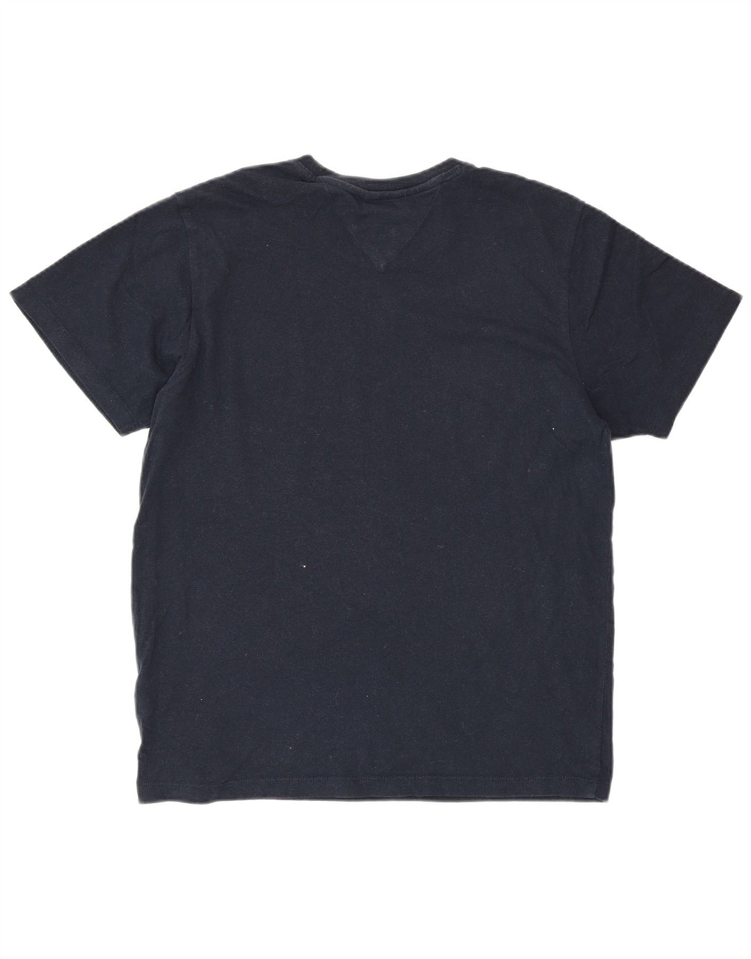 TOMMY HILFIGER Damen Grafik T-Shirt Top UK 14 Medium Marineblau Baumwolle