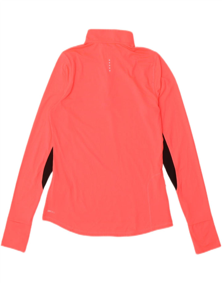PUMA Womens Zip Neck Pullover Tracksuit Top UK 10 Small Red Colourblock Vintage Puma and Second-Hand Puma from Messina Hembry 