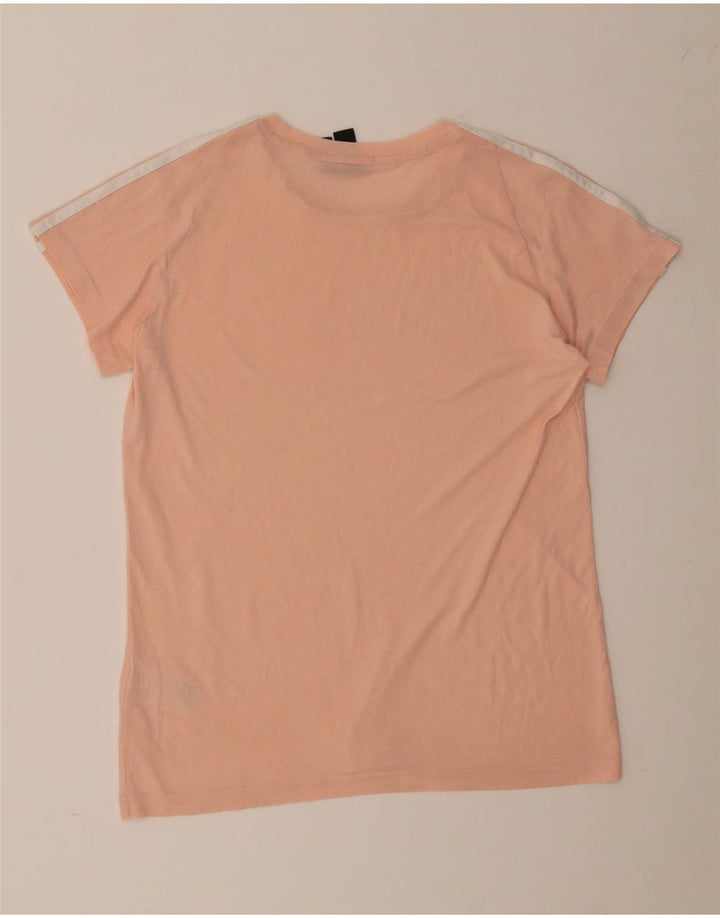 Adidas Damen T-Shirt Top UK 16/18 Large Rosa Polyester