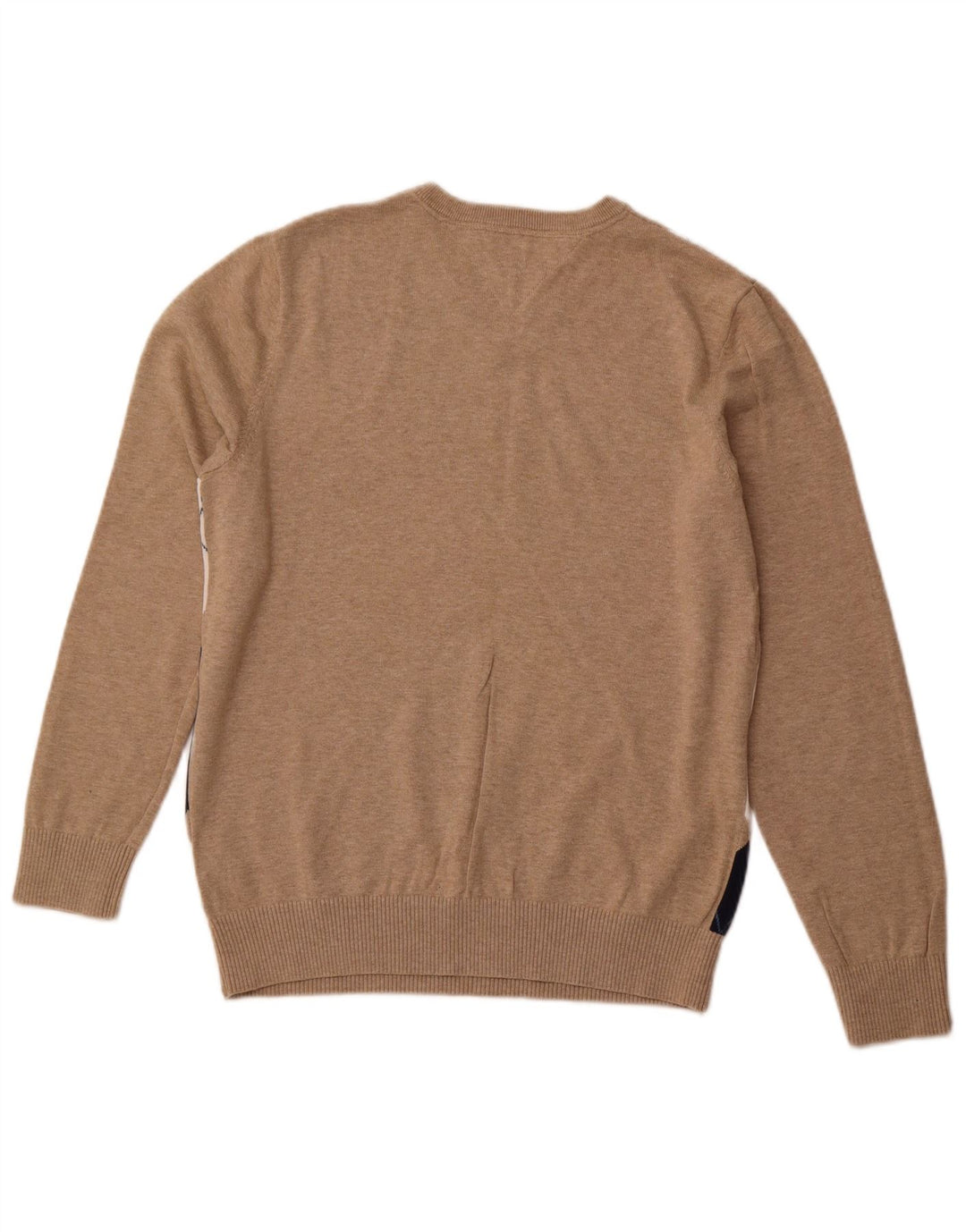 TOMMY HILFIGER Herren Pullover mit V-Ausschnitt Mittelbeige Argyle/Diamant