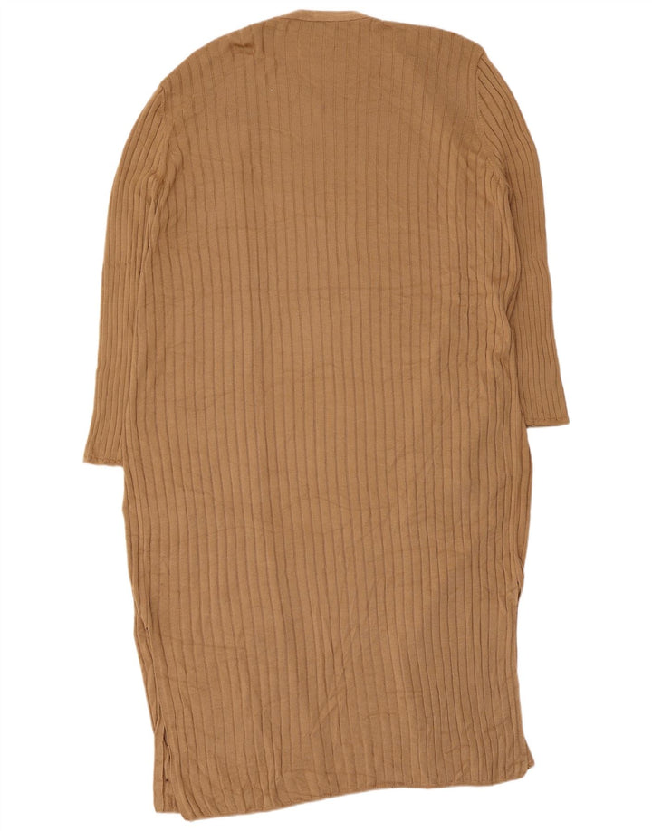 Marks & Spencer Damen Longline-Cardigan-Pullover UK 16 Large Braun