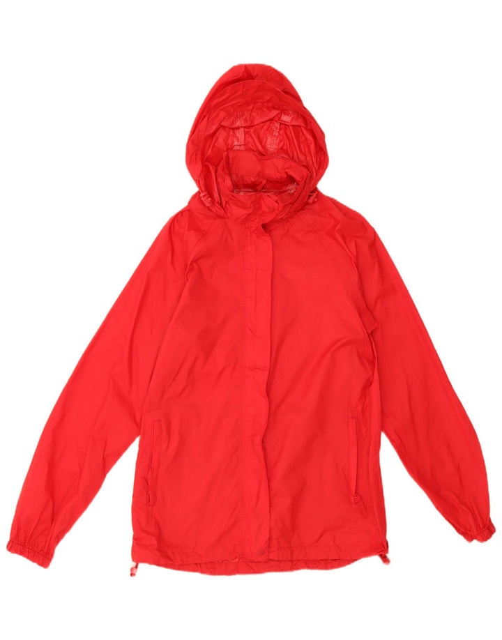 Mountain Warehouse Damen-Regenjacke mit Kapuze, UK 8, Größe S, rotes Nylon