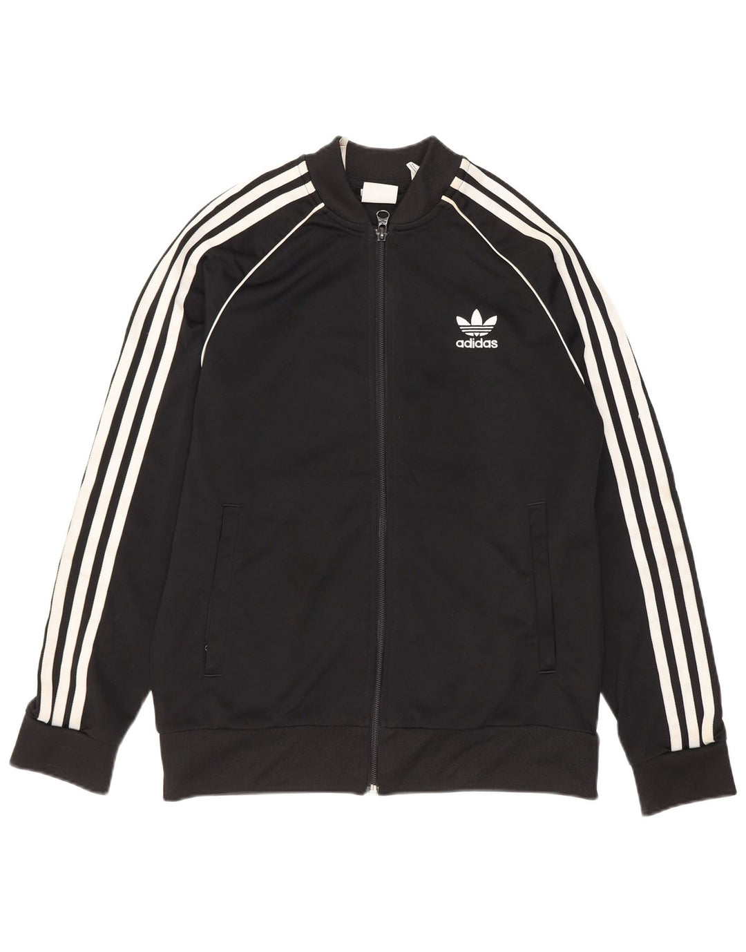 Adidas Jungen Trainingsanzug Top Jacke 12-13 Jahre Schwarzes Polyester