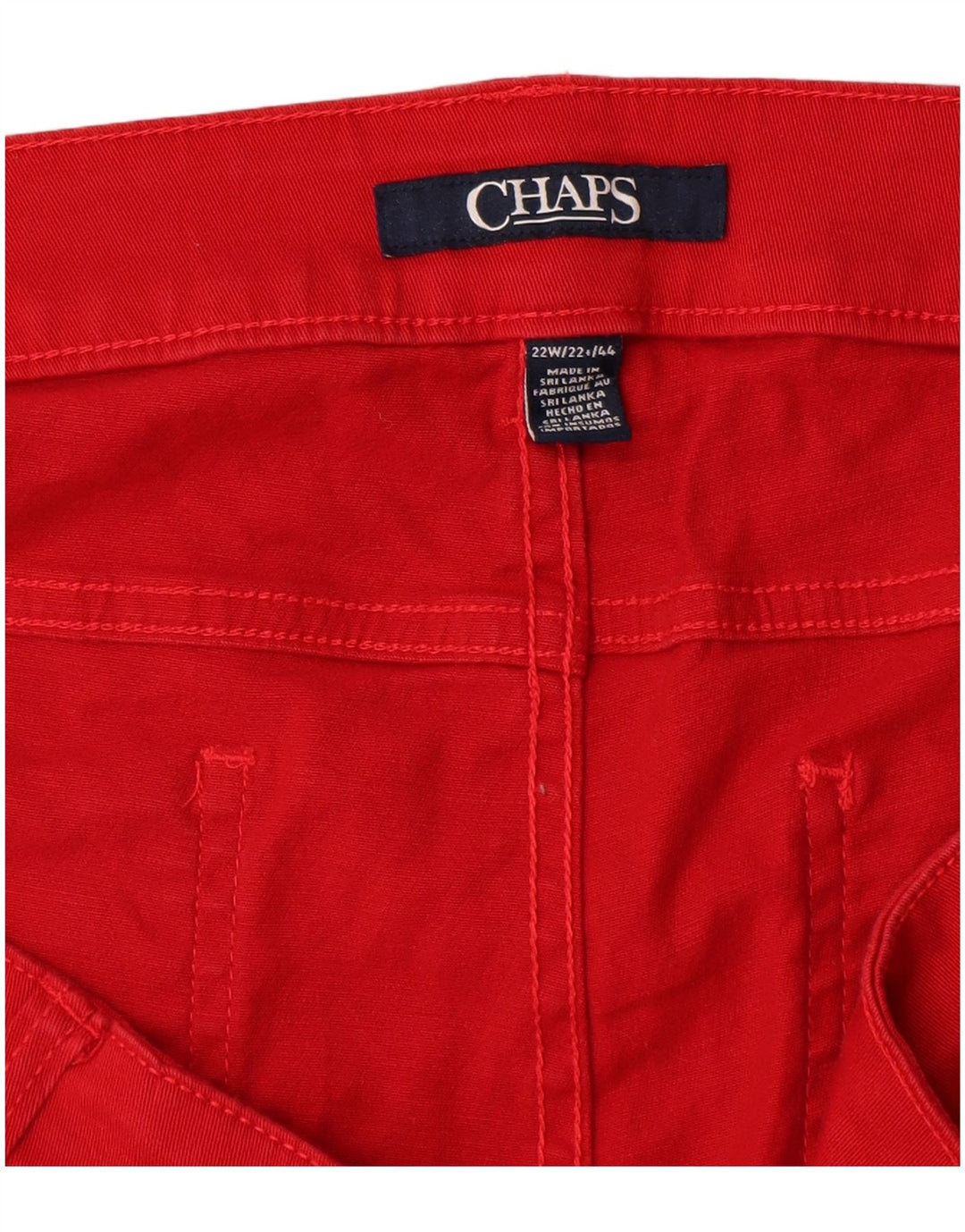 CHAPS Damen Bermuda Casual Shorts US 22 3XL W44 Rote Baumwolle
