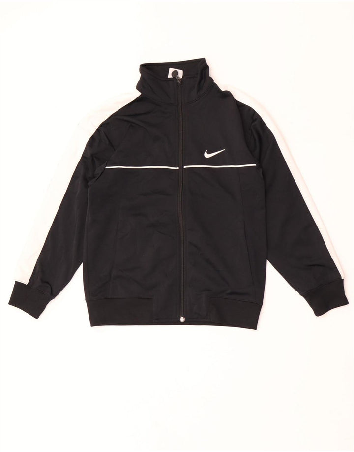 Nike Jungen-Trainingsanzug-Top-Jacke, 10–11 Jahre, Mittelschwarz, Farbblock