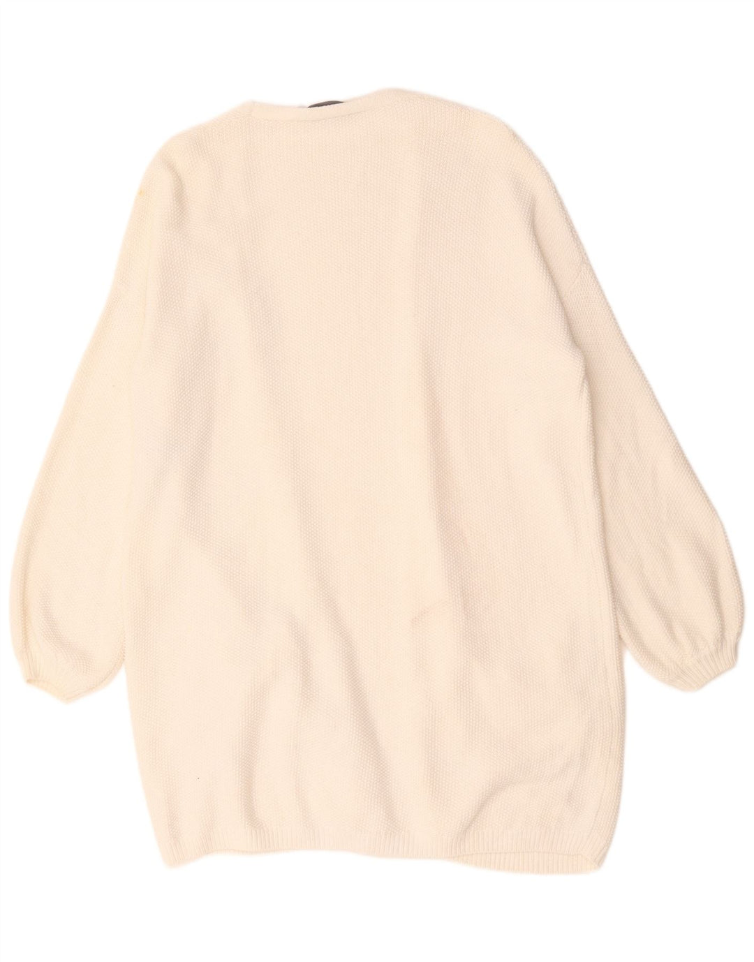 MINT VELVET Damen-Strickjacke in Übergröße, lang geschnitten, Gr. 14, Mittelweiß