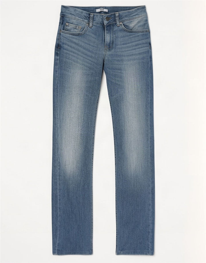 Liu Jo Damen-Jeans mit niedriger Taille, gerade, W27, L30, Blau